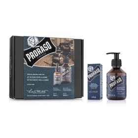 Set pentru ingrijirea barbii cu ulei si sampon de barba Proraso Azur Lime Duo Pack